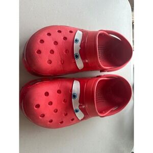 Crocs Disney Pixar Cars Lightning McQueen Red Clogs Men's 9 Women's 11